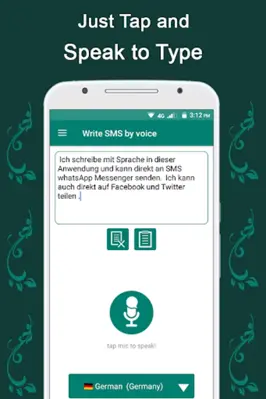 Write SMS by Voice android App screenshot 1